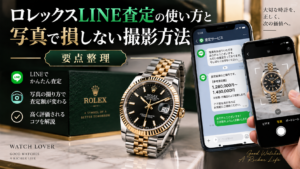 ロレックスのLINE査定の使い方と査定写真で損しない撮影方法を解説するアイキャッチ画像